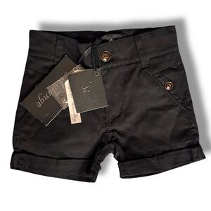 NWT Melange Black Rolled Shorts Boys Infant Baby 6-12 Mo NEW!